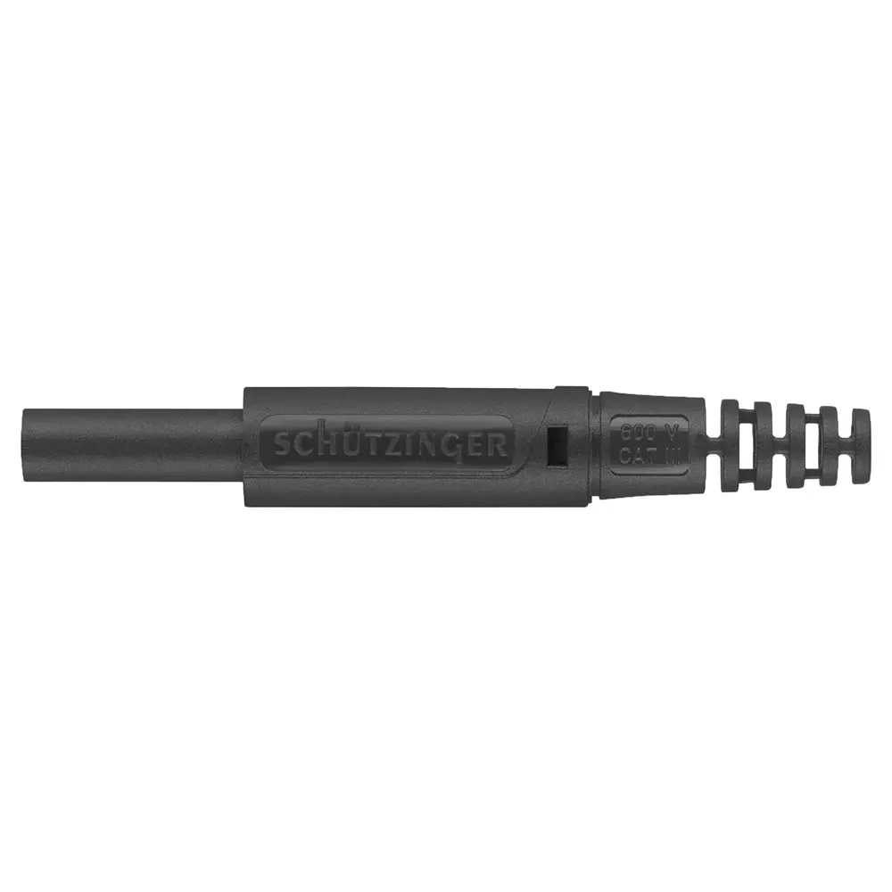 SCHUTZINGER Conn, Banana, Plug, 10A, Blk, SFK 7997 C NI / OK / 0.5 / SW