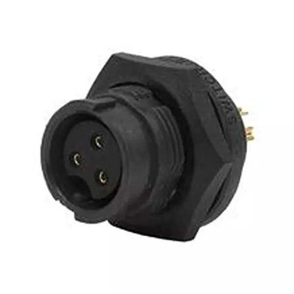 SWITCHCRAFT/CONXALL Cir Conn, Weathertight, Rcpt, 3P, Panel, En3P3Fpx