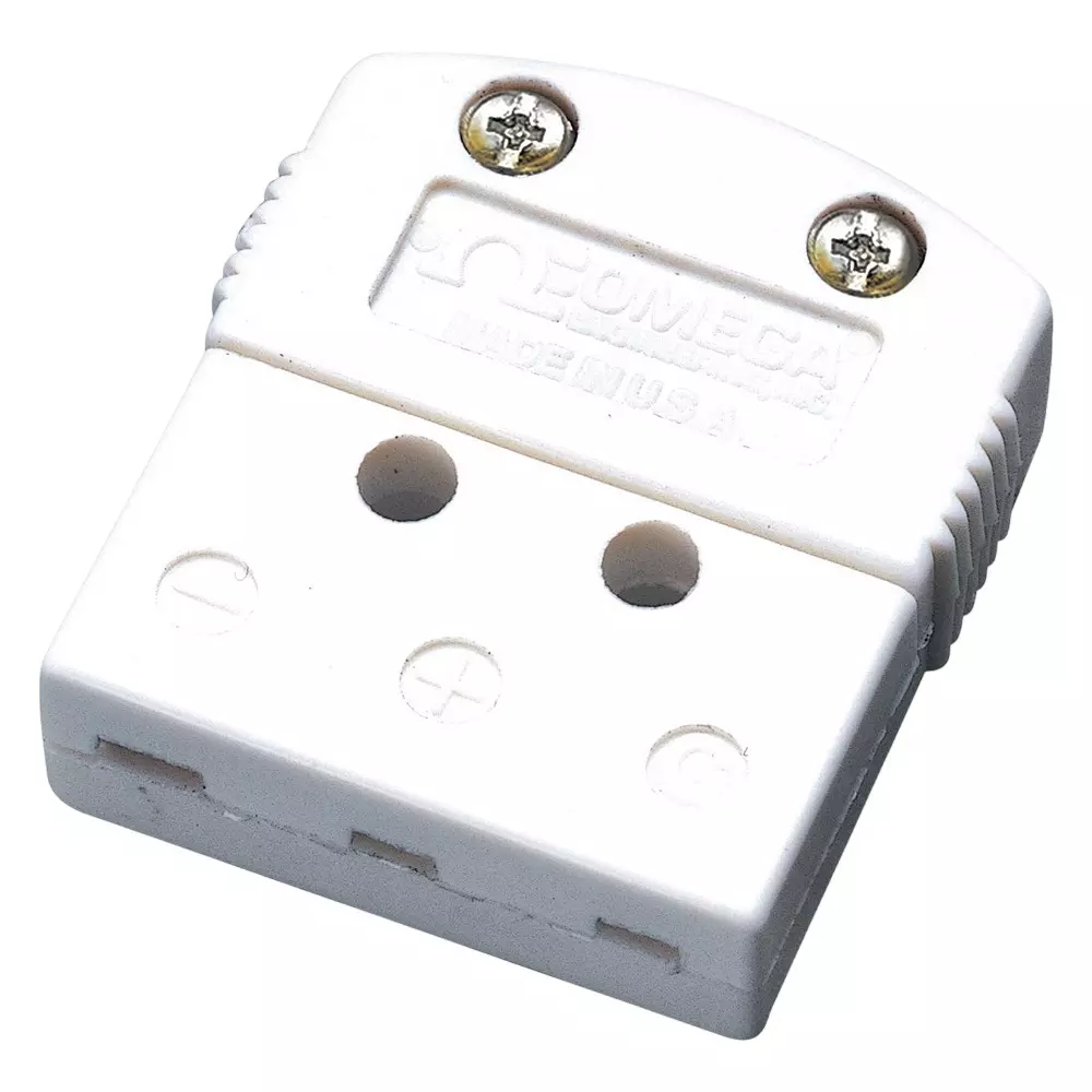 Omega MTP Series Thermocouple Connector Miniature White 3-Prong Socket Type U, MTP-U-F