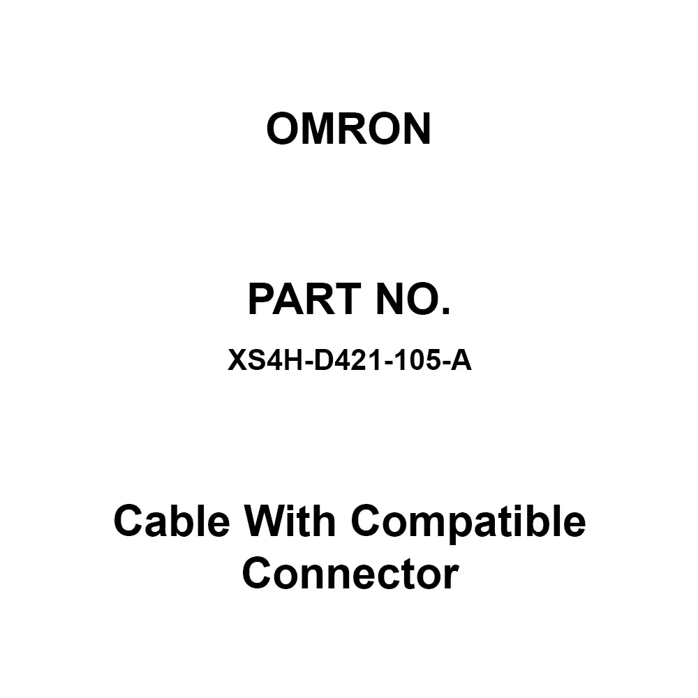 Omron Cable With Compatible Connector 1000 mΩ or more at 500 V DC, XS4H-D421-105-A