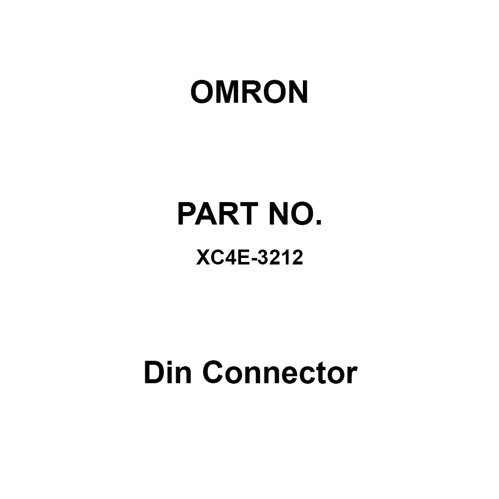 Omron Din Connector 10 ⁶ mΩ or more at 100 V DC, XC4E-3212