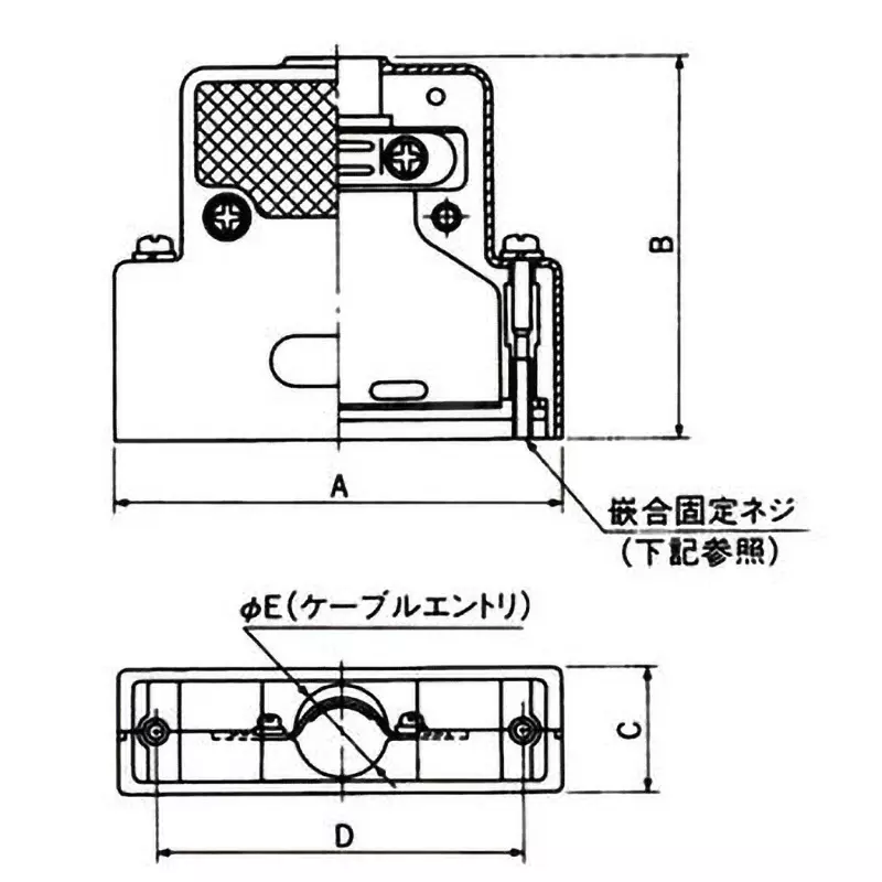 jae-d-sub-connector-metal-hood-electromagnetic-interference-emi-countermeasure-type-da-c4-j10