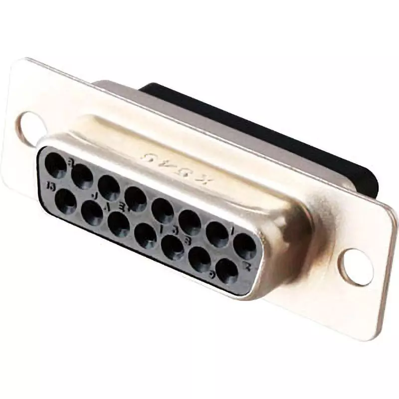 JAE D-Sub Connector Emi Countermeasure Type Crimp and Through Hole Type, DAU-15SF-F0