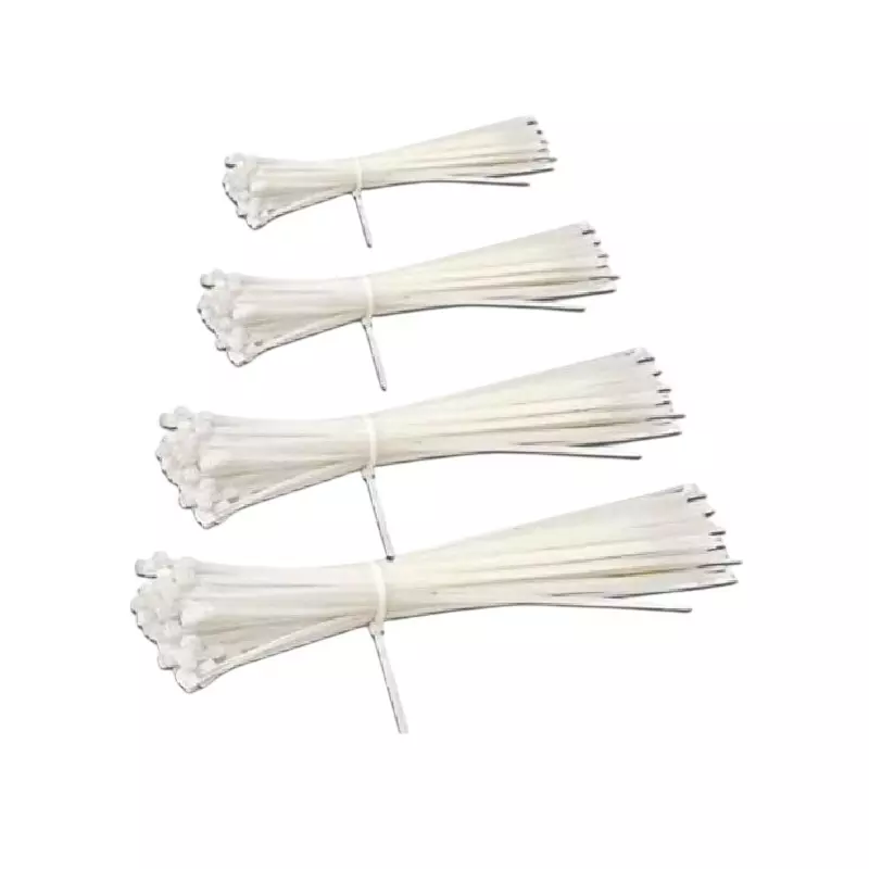 NBR Self-Locking Cable Ties Nylon White 4/6/8/18 inch (Combo of 100 Pcs)