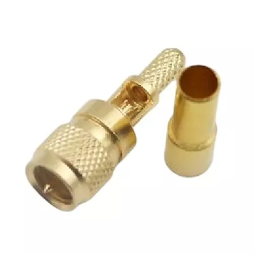 NBR SSMA L5/M5 Microdot Male Crimp Connector 100 m/S2 (10-500 Hz) Vibration with Ferrule & Pin, RC077