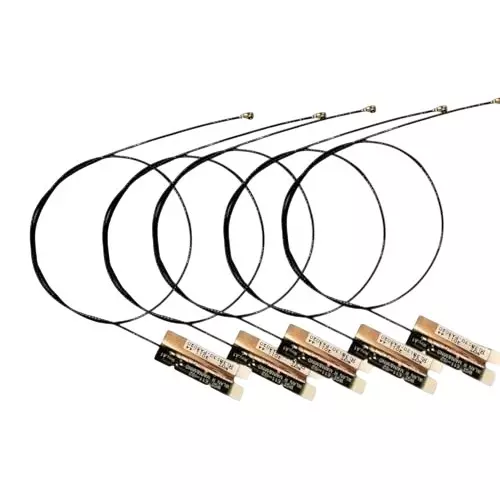 NBR PCB Antenna 3 dBi Gain 700-2700 MHz Frequency with 40 cm Length UFL Cable (Pack of 5 Pcs)