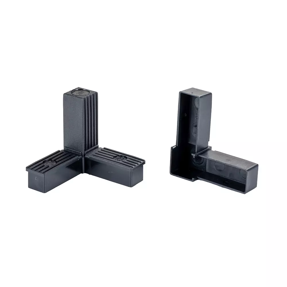 RS PRO Square Tube Connector 3-Way Connector Polyimide Versatile Bracket & Joint 25 mm, 2741115