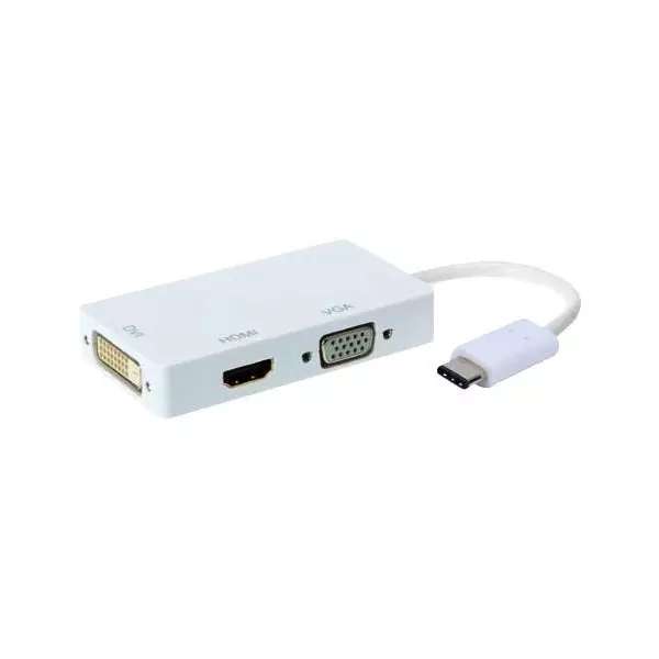 MULTICOMP PRO Conv USB 3.1 Type C Plug Convert From DVI, HDMI, VGA Receptacle To, 83-22070 (Pack of 500)
