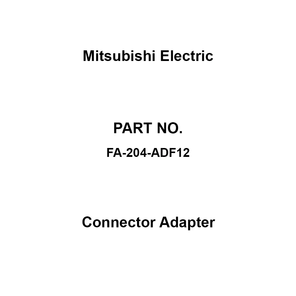 Mitsubishi Electric Connector Adapter 5 mΩ or less ohm Contact Resistance AC1500 V / min Withstand Voltage, FA-204-ADF12