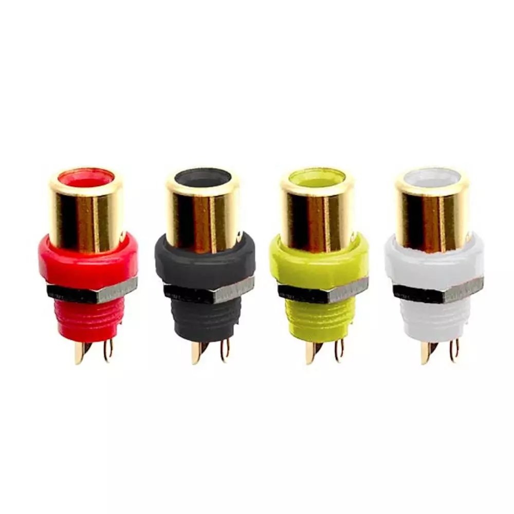 MARUSHIN ELECTRIC RCA Jack White Color Jack Connector Shape, MR-699G-7
