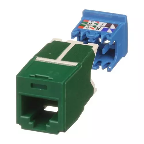 PANDUIT Modular & Ethernet Connectors RJ45 CONN, JACK, 8P8C, 1PORT, GREEN, CJ6X88TGGR-24 (Pack of 24)