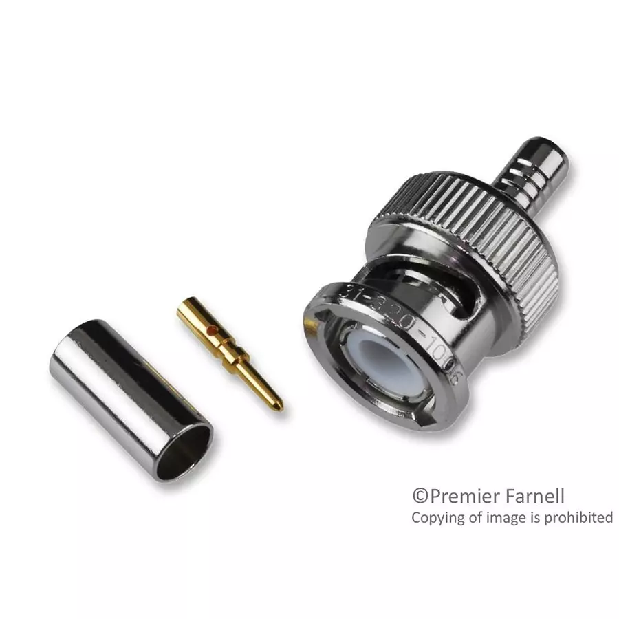 AMPHENOL RF RF Connectors RF/COAXIAL, BNC PLUG, STRAIGHT, 50 OHM, CRIMP, 031-320-1006