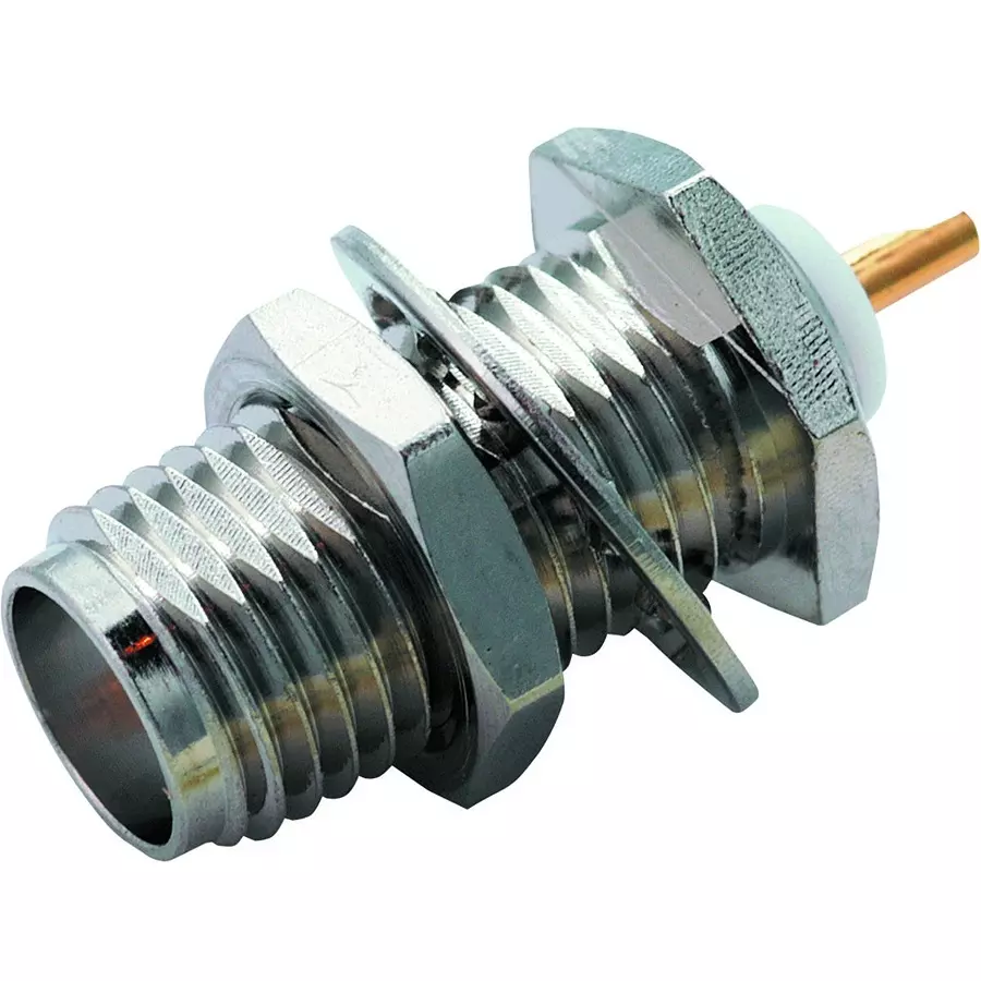 AMPHENOL RF RF Connectors RF/COAXIAL SMA BULKHEAD JACK STR 50 OHM SOLDER, 901-9890-RFX