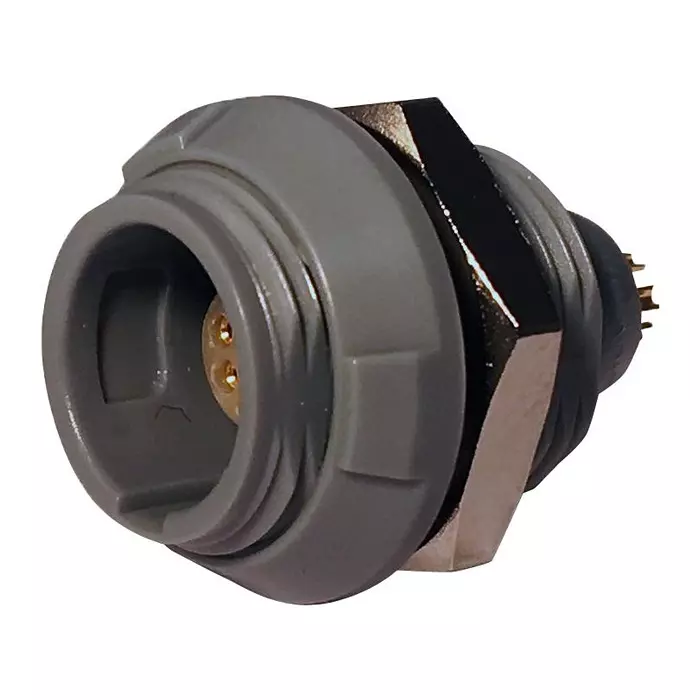 NORCOMP Circular Connector, 3Pos, Rcpt, Panel, 8P1P003200GRB01