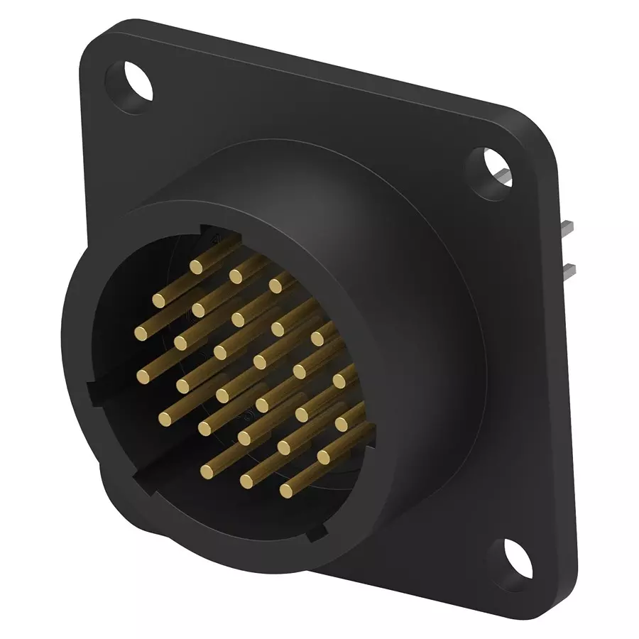 AMP - TE CONNECTIVITY CIRCULAR CONNECTOR, RCPT, 28POS, PCB PIN, 1-207369-3