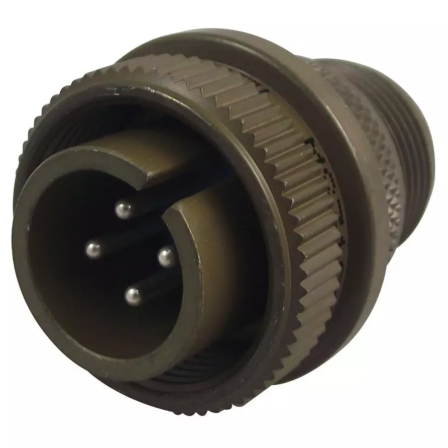 AMPHENOL INDUSTRIAL CIRCULAR CONNECTOR PLUG SIZE 14S, 4 POSITION, CABLE, 97-3106A-14S-2P
