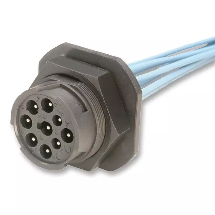 AMPHENOL INDUSTRIAL CIRCULAR CONNECTOR RECEPTACLE 9 POSITION PANEL, ATC17-9-1939PN