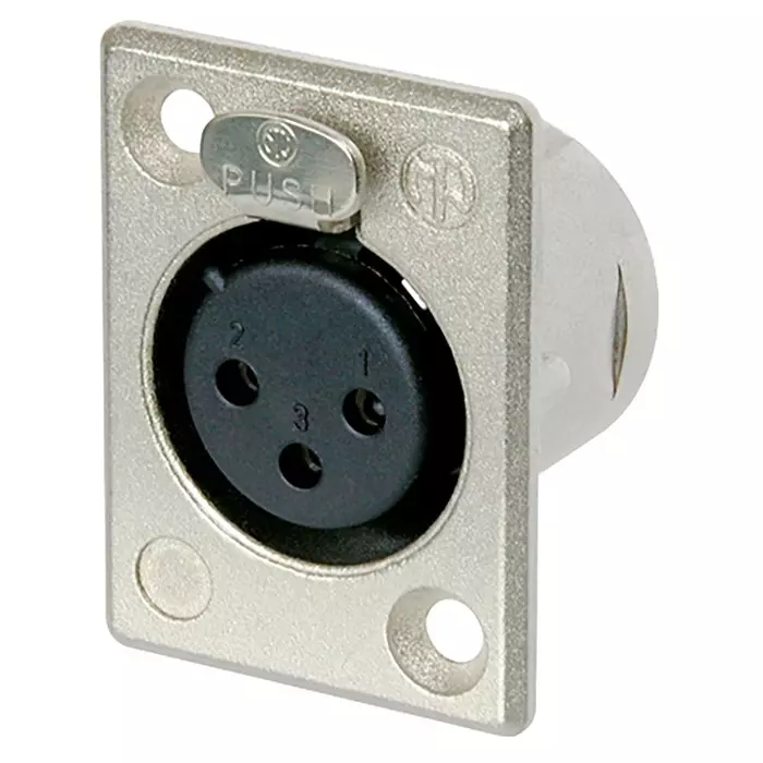 NEUTRIK SOCKET, XLR, PANEL, 3POLE, NC3FP-1