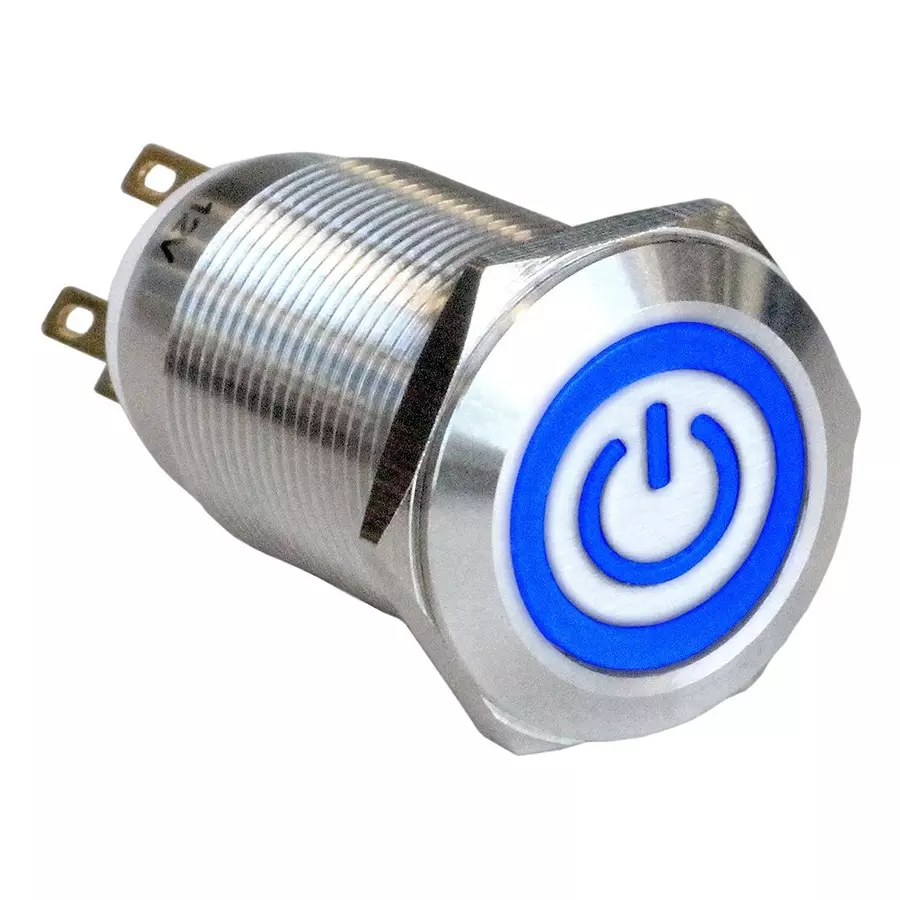 ARCOLECTRIC (BULGIN LIMITED) ANTI VANDAL SW, SPDT, 5A, 24V/125V, BLU, MPI005O28LSBL12