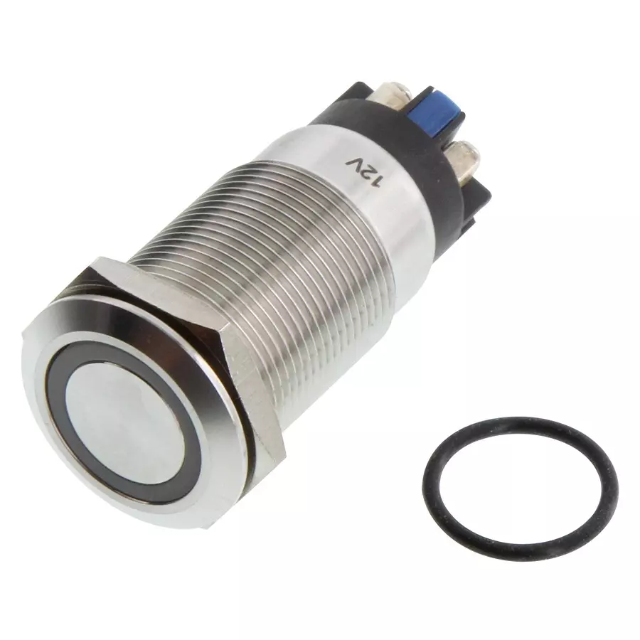 ARCOLECTRIC (BULGIN LIMITED) ANTI VANDAL SW, SPDT, 5A, 24V/125V, BLU, MPI005RTELSBL12