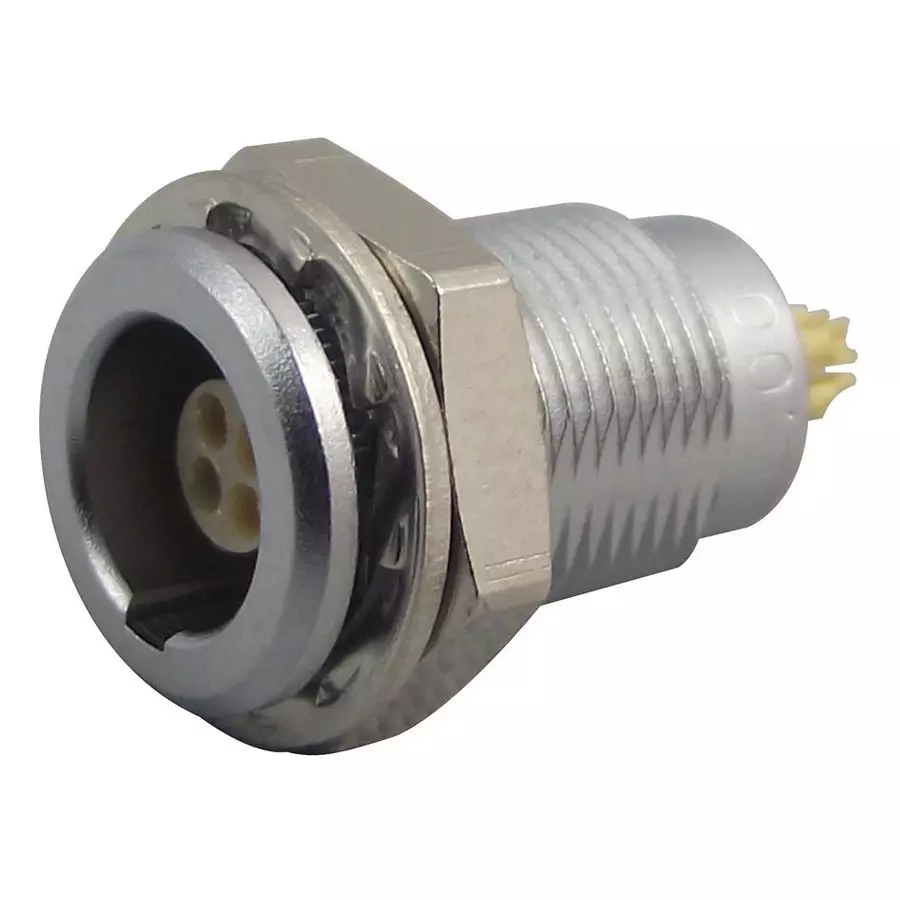 LEMO SOCKET, PANEL MOUNT, 00, 4WAY, EGG.00.304.CLL