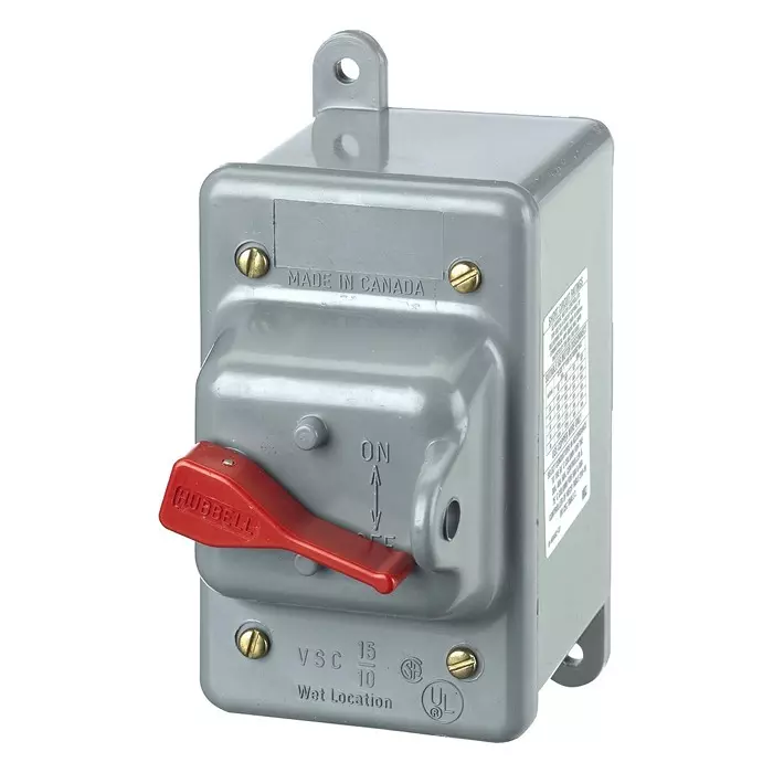 HUBBELL WIRING DEVICES SW DISCONNECTOR, 2P, 30A, 600VAC, FLANGE, HBL13R22