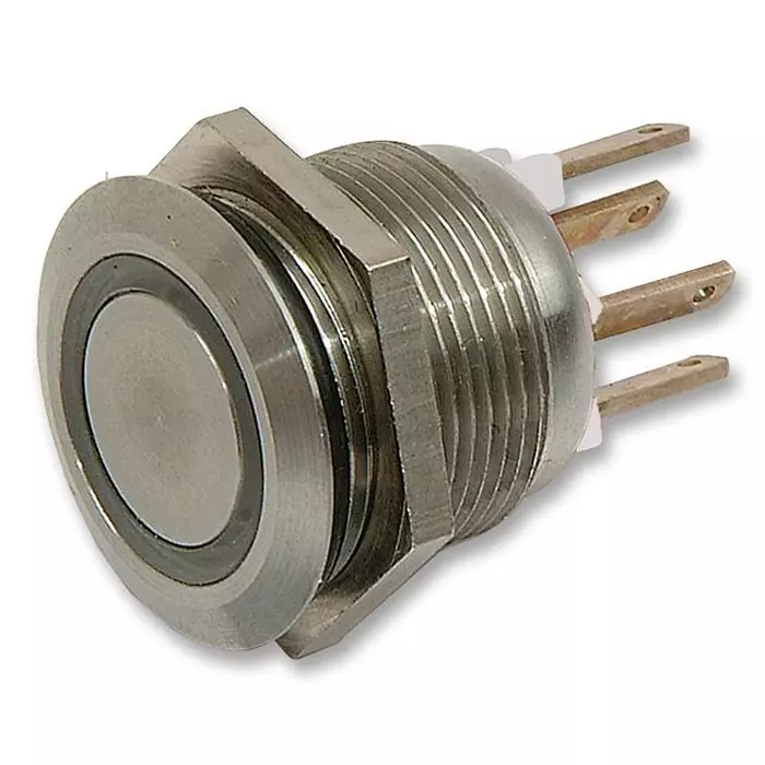 BULGIN LIMITED Switch, Spst, 0.05A, 24Vdc, Red/Green, MPI002/28/D1