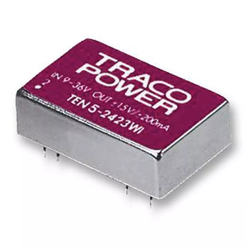 TRACO POWER Isolated Through Hole DC / DC Converters CONVERTER, DC TO DC, +/-15V, 6W, TEN 5-2423WI