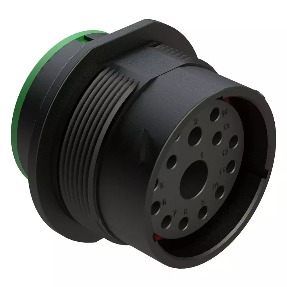 AMPHENOL SINE/TUCHEL CIRCULAR CONN, RCPT, 14POS, CRIMP, AHDP04-24-14SN-SRA