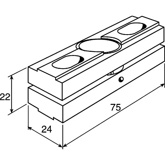 FlexLink Joint Clamp Connecting Component Strut Profile 44 mm 88 mm Groove Size 11 mm, XCFJ 75 E