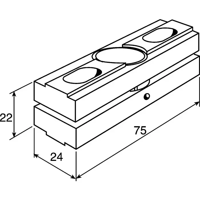 FlexLink Joint Clamp Connecting Component Strut Profile 44 mm 88 mm Groove Size 11 mm, XCFJ 75 E