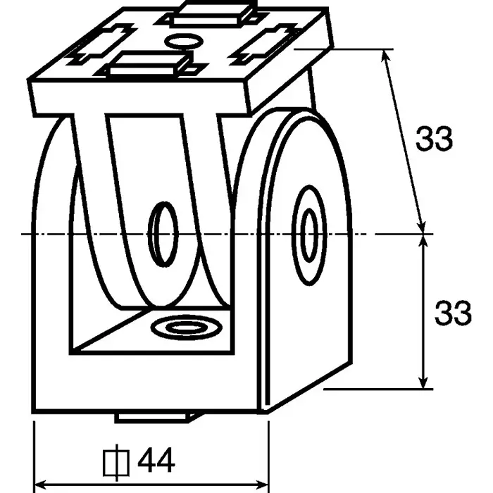 FlexLink M6 Adjustable Bracket Connecting Component Strut Profile 44 mm 88 mm Groove Size 11 mm, XCFJ 44 F