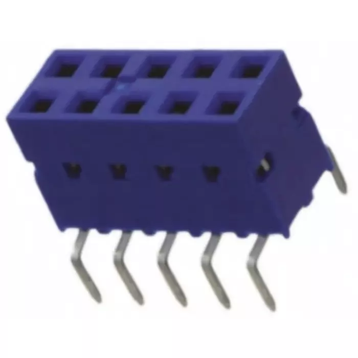 Amphenol ICC 71991 Series Straight Through Hole Mount PCB Socket 10-Contact 2-Row 2.54 mm Pitch Solder Termination, 71991-305LF (Pack of 46)