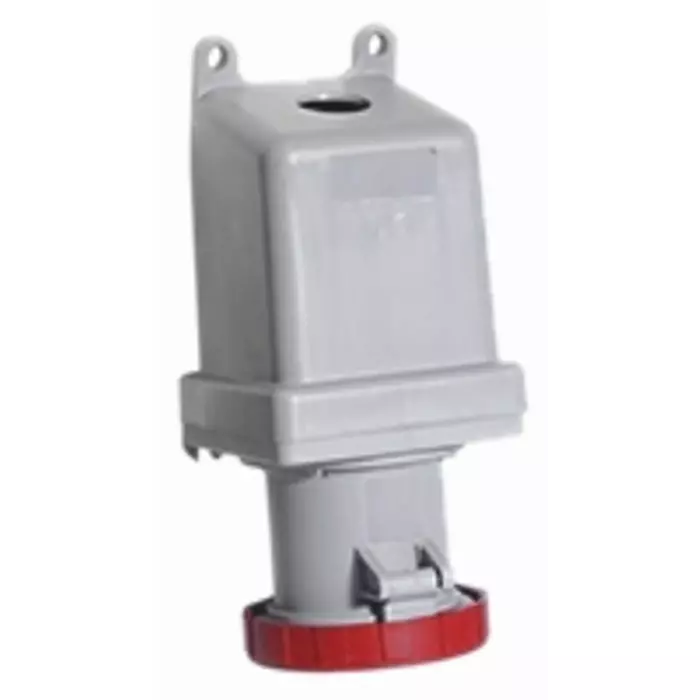 Amphenol Industrial Tough Safe IP67 Red Panel Mount 3P + E Industrial Power Socket, Rated At 63A, 415 V, 2CMA167316R1000363RS6W