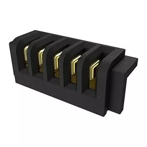 AMPHENOL COMMUNICATIONS SOLUTIONS Battery Connector, R/A Rcpt, 5Pos, 2.5 mm, 10174522-050000LF