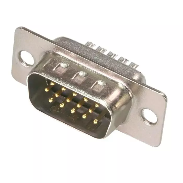 AMPHENOL CABLES ON DEMAND Hd D-Sub Conn, Plug, 15P, De, Solder Cup, CN-DSUBHD15PN-000