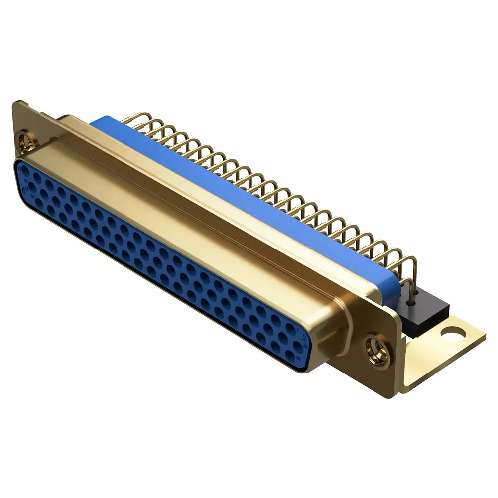 POSITRONIC Hd D-Sub Conn, R/A Rcpt, Dc, Solder, DD62S4R7000/AA