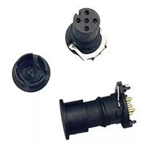 NORCOMP Sensor Conn, M12, 5Pos, Rcpt, Pcb, 862-005-213R001