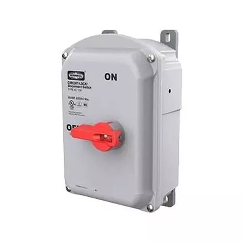 HUBBELL WIRING DEVICES Motor Disconnect Switch, 3P, 60A, 600Vac, Hblds60