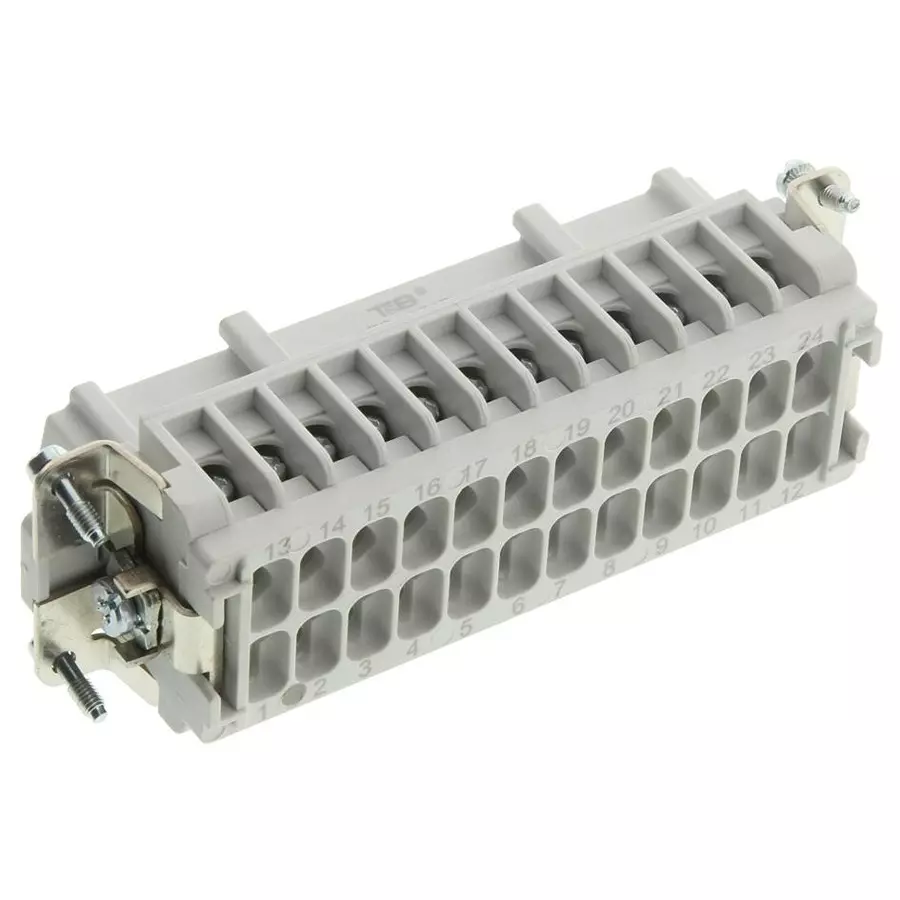 ABB - THOMAS & BETTS Rectangular Insert, Receptacle, 24+G Position, Screw, Fs124B