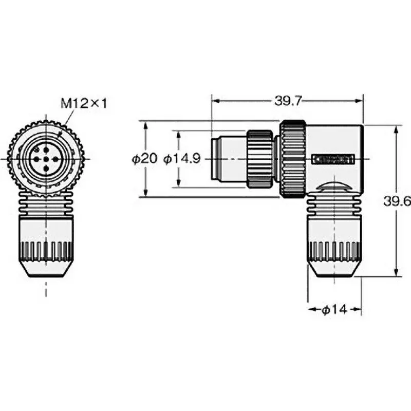 Omron Round Waterproof Connector 4-Poles, XS2G-D4S1