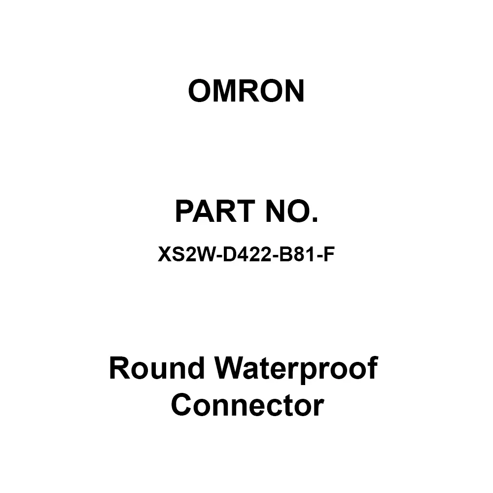 Omron Round Waterproof Connector 0.5 m Cable Length, XS2W-D422-B81-F