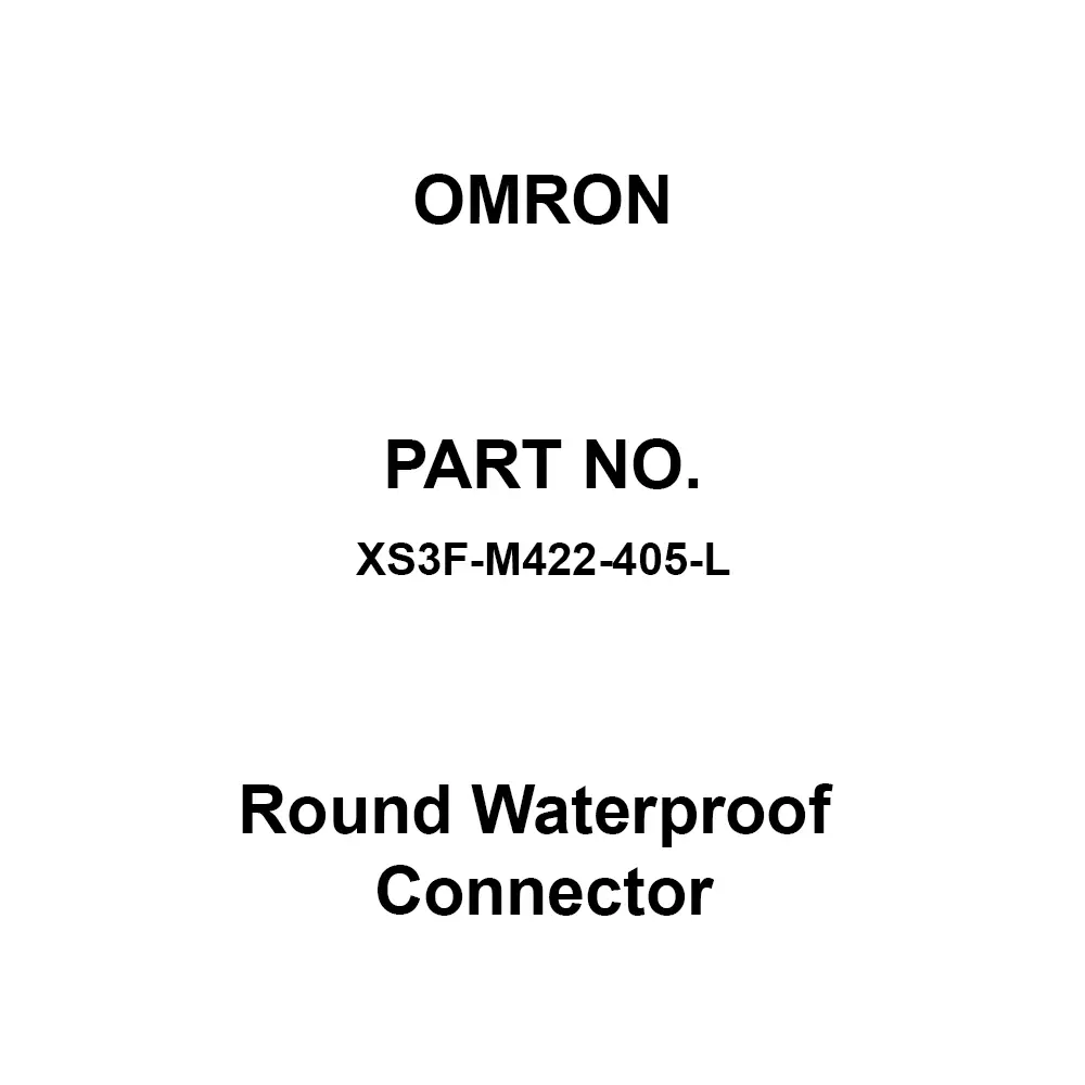 Omron Round Waterproof Connector DC 125 V Rated Voltage, XS3F-M422-405-L
