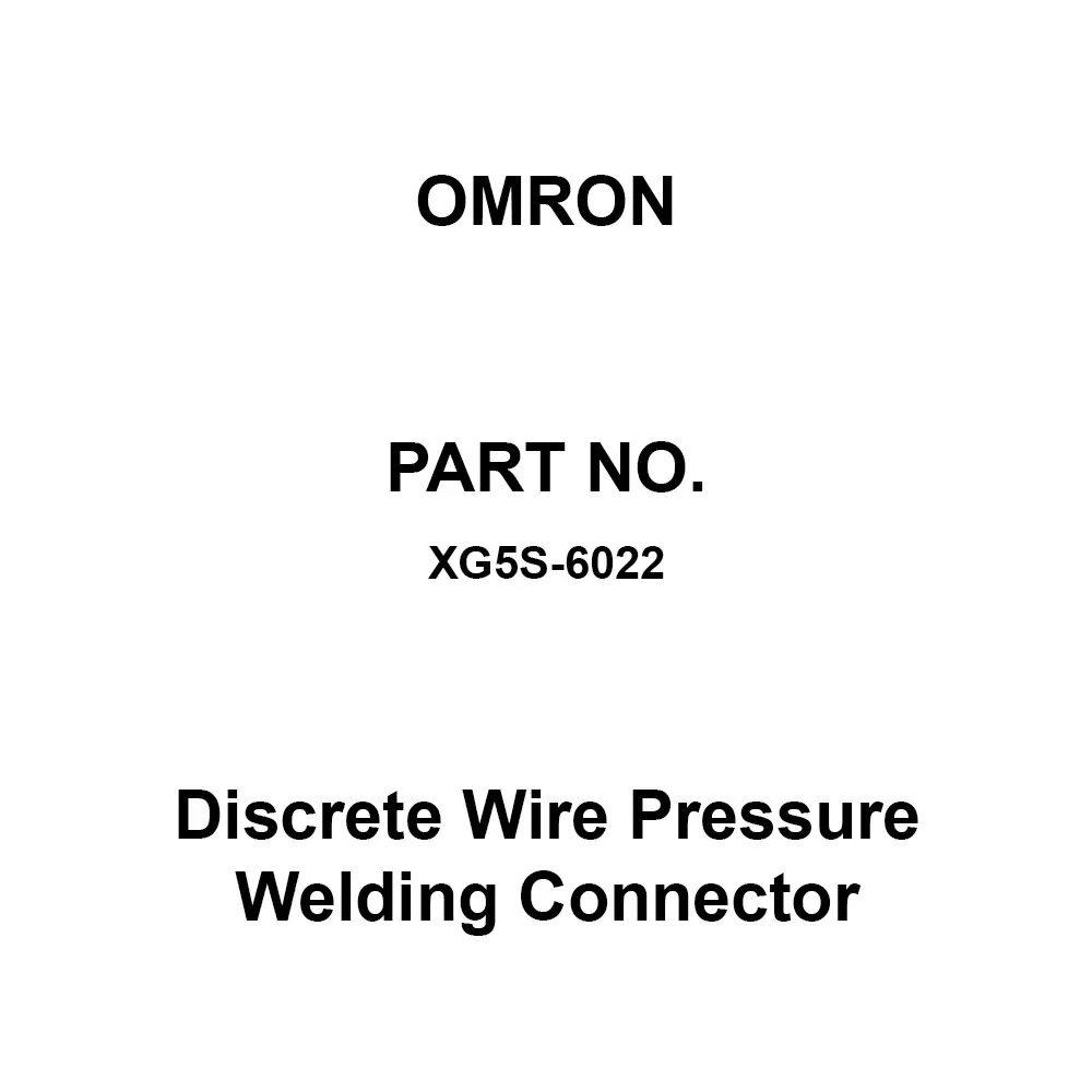 Omron Discrete Wire Pressure Welding Connector 60 Pole, XG5S-6022