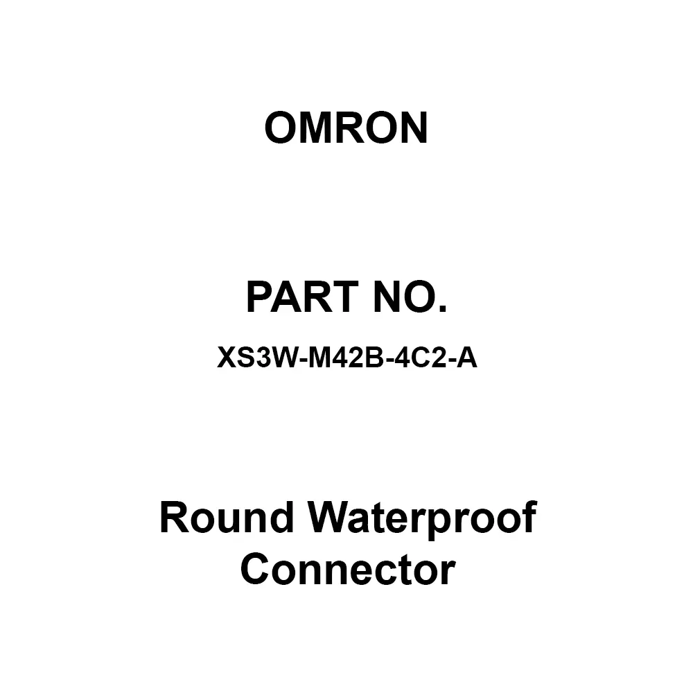 Omron Round Waterproof Connector DC 125 V Rated Voltage, XS3W-M42B-4C2-A
