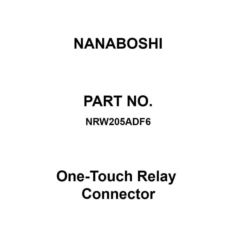 Nanaboshi One-Touch Relay Connector 20 Female (Socket), NRW205ADF6