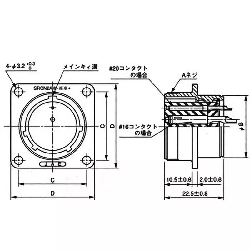 jae-round-connector-for-panel-to-wire-wire-relay-connection-srcn-series-panel-mounting-receptacle-srcn2a25-24s