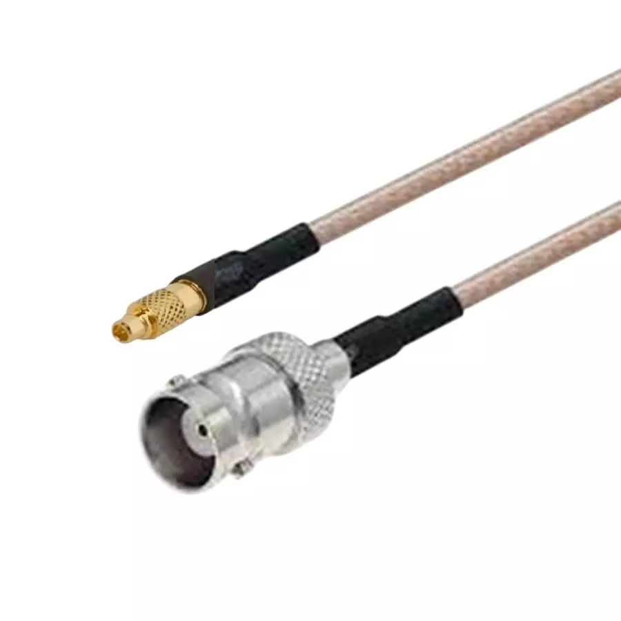 NBR RG-316 BNC Female to MMCX Male Straight Coaxial Pigtail Cable 15 cm Length