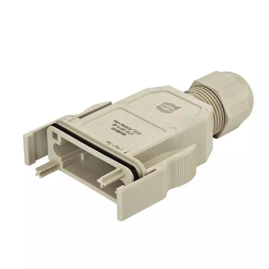 Harting Han-Modular Hood Connector ECO Polycarbonate IP65 with PE Mark 3 Nm Cable Gland