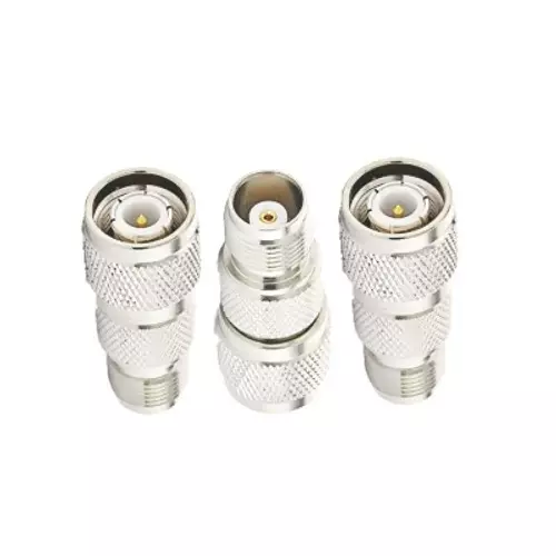 GENERIC TNC Male to TNC Female Straight RF Connector Adapter Pure Copper 50 Ω Impedance, TA072-2 (Pack of 3 Pcs)